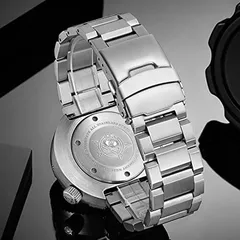 Addiesdive H6 solid engraved caseback and push-button fold-over clasp