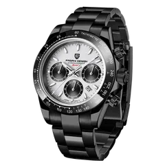 Pagani Design PD-1644 Full Black with black-coated case and light grey dial