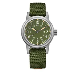 Addiesdive AD2088 dial, green, on a green fabric strap
