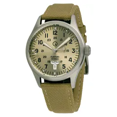 Islander Mitchel DAY-T with champagne dial on olive nylon strap