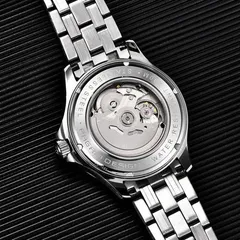 Pagani Design PD-1685 display caseback engraved "Water resistant 200M" over a Seiko NH-type movement
