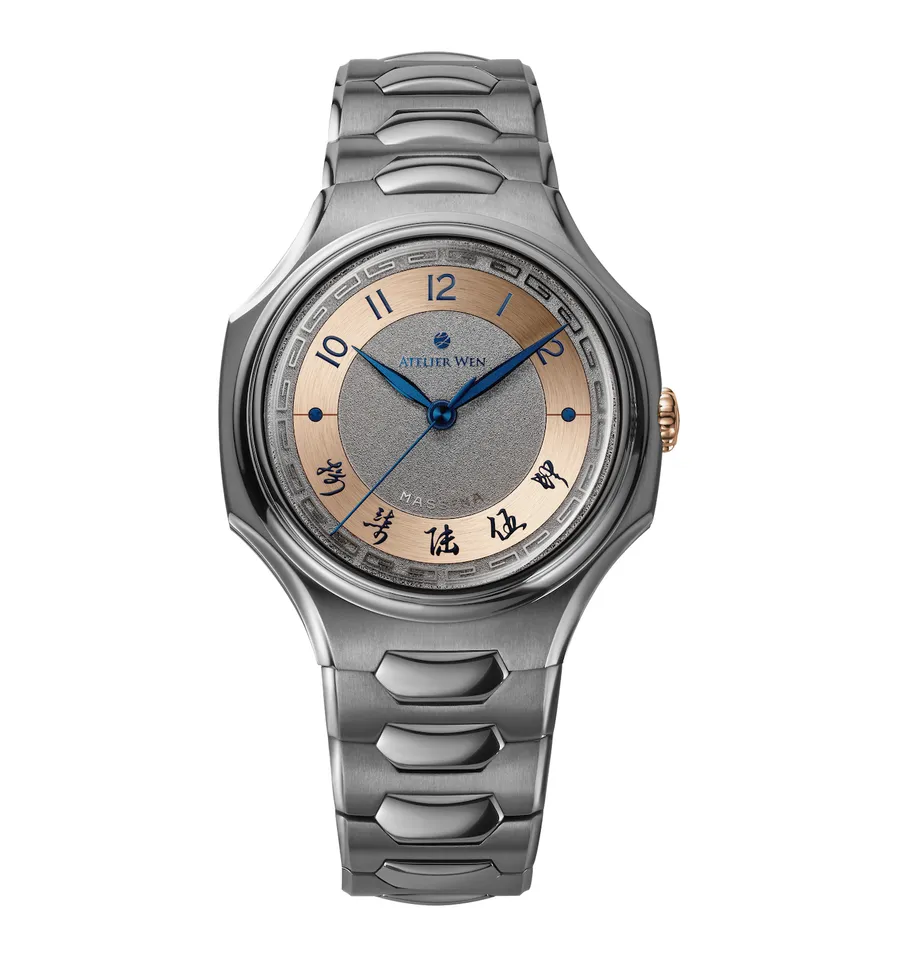 Atelier Wen x Massena LAB Inflection Shuò, rose gold dial variant, tantalum case and bracelet