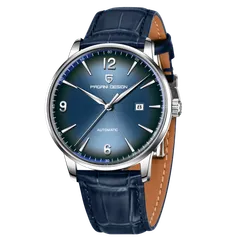 Pagani Design PD-1832 with blue gradient dial on blue leather strap
