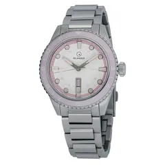 Islander Greenport with white dial, pink accents and lavender 12-hour bezel