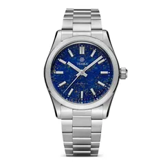 Traska Commuter 34 with lapis lazuli stone dial, front view