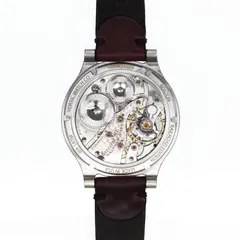 Vortic Boston Railroad 029 (51mm), display caseback showing its Waltham railroad-grade movement