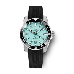 Wise Adamascus ADX133 True GMT on the X1 black FKM rubber strap