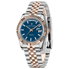 Pagani Design PD-1752 with rose gold bezel, blue dial and two-tone jubilee-style bracelet