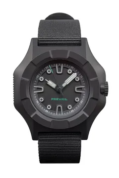 Prevail Onward Tactical, shadow gray dial, PVD-coated case, on pass-through nylon strap