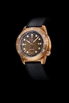 Zelos Mako V2 500m Diver in bronze, brushed bronze-effect dial, bronze bezel