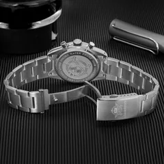 Addiesdive AD2551 engraved solid caseback and signed fold-over clasp