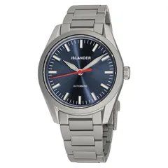 Islander Thunderbolt with sunburst blue dial on blasted steel bracelet