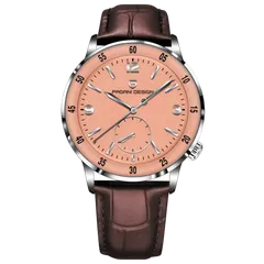 Pagani Design PD-1790 with salmon dial on brown leather strap
