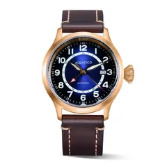 Aquatico Bronze Horizon Hawk GMT with gradient blue enamel dial