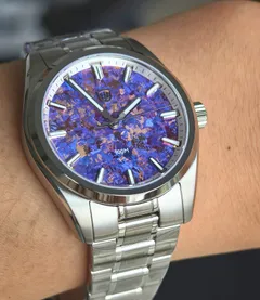 Watchdives WD0003C Elementum with purple ice-crystal titanium-finish dial
