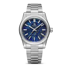 Traska Commuter 36 with lapis lazuli stone dial, front view