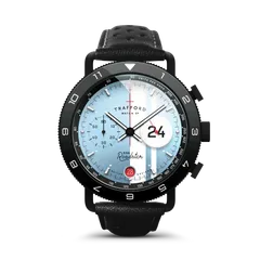 Trafford S.O.E. Roadster Wimille, light blue dial, black case