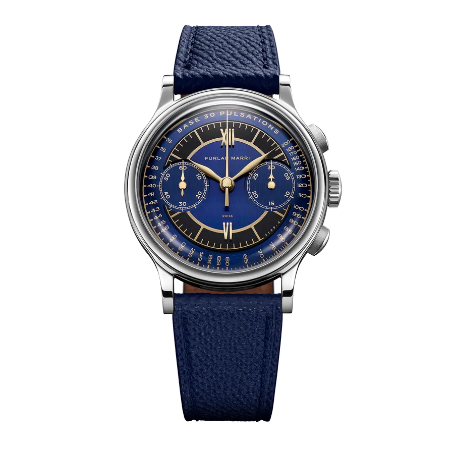 Furlan Marri Honey Blue Flyback ref. 3199-A, blue and black dial with gold-tone hands
