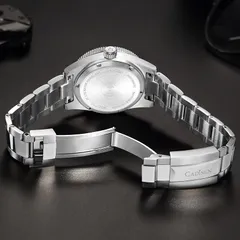 Cadisen C8207 solid caseback and fold-over clasp