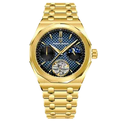 Pagani Design PD-YS036 with blue dial in a gold-tone case and bracelet