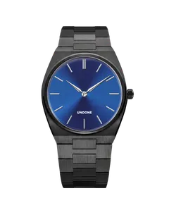 Undone Slim Black Edition with blue sunray dial