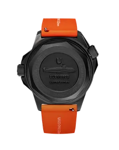Undone Aquadeep Submerge solid caseback with a submarine engraving