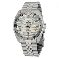 Islander Waffle Dial GMT ISL-215 with white waffle dial and steel 24-hour bezel