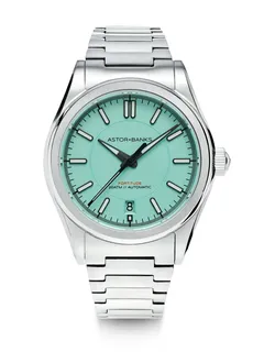 Astor+Banks Fortitude Pro, mint green dial, on steel bracelet