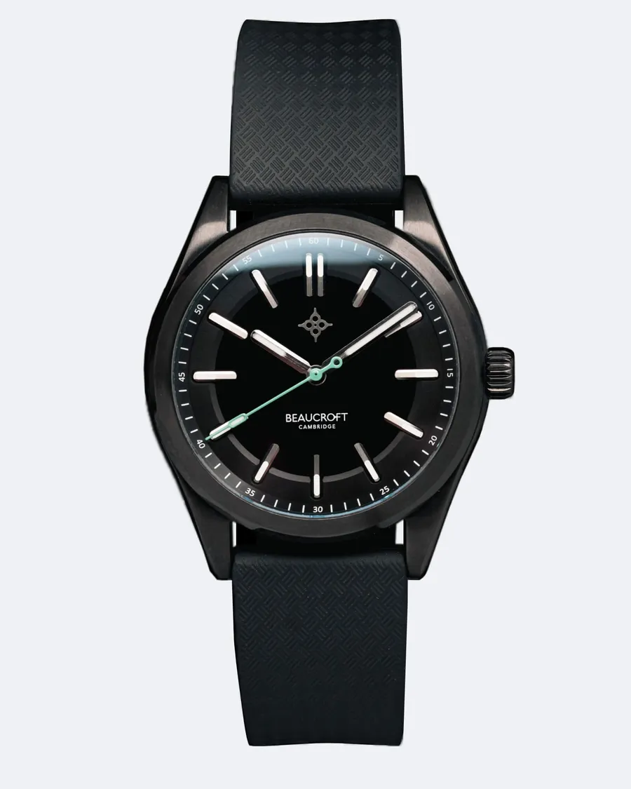 Beaucroft Element Rebel Black with black hard-coated case and black dial on black rubber strap