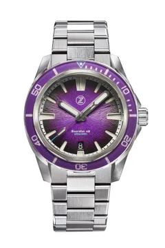 Zelos Swordfish 42mm, purple fumé dial and purple bezel