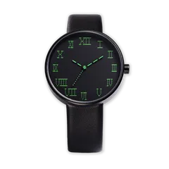 Anicorn TTT Actual Source Thermal with a black dial on a black leather strap
