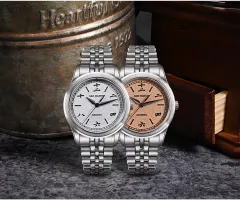 San Martin SN0144-CG5 with white and salmon spark-pattern dials