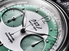 Kurono Tokyo Chronograph 3 HISUI dial close-up