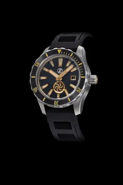 Zelos Abyss 3 3000m Steel Turbine Black Sand on rubber strap