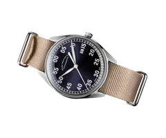 ELKA X03-0901, blue dial, on beige NATO strap