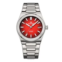 AddiesKIN K004 with red gradient waffle-pattern dial