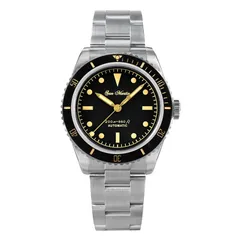 San Martin SN004-G-V3 with black dial and gold pencil hands