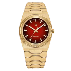 Pagani Design PD-YS020 with red gradient dial on gold-tone bracelet