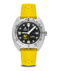 Synchron Ti300M Poseidon Deep Black on yellow Tropic strap