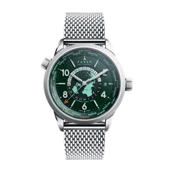 Farer World Timer Foxe on the Milanese bracelet