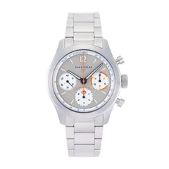 Oak & Oscar Atwood Wind Vintage Edition, stone grey dial with white subdials and blue pulsometer scale, on steel bracelet