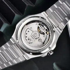 Pagani Design PD-YS025 screw-down display caseback engraved PD-YS025, 50M and Stainless steel, with a rotor carrying the PD logo