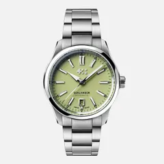 Christopher Ward C63 Sealander Automatic 39mm, Pistachio dial on Bader bracelet
