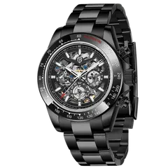 Pagani Design PD-1777 with black-coated case and bracelet and black tachymeter bezel