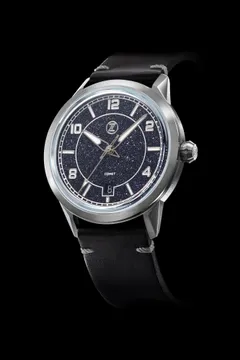 Zelos Comet 39mm (2022) Aventurine, aventurine glass dial with silver hands