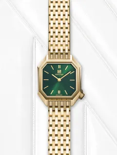 March LA.B Milady Mansart Emerald, gold PVD case