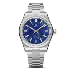 Traska Commuter 38 with lapis lazuli stone dial, front view