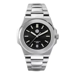 San Martin SN0076G with black striped dial and date