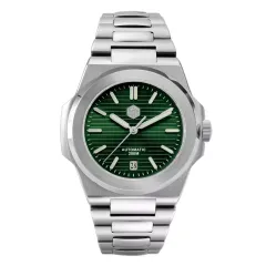 San Martin SN0076G with green striped dial and date