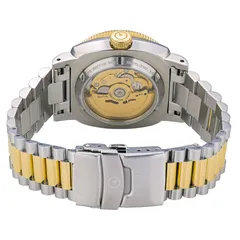 Islander Baiting Hollow ISL-165 exhibition caseback showing the gilt Seiko NH71A